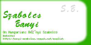 szabolcs banyi business card